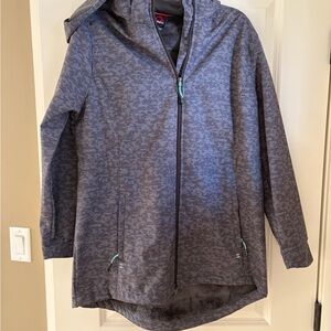 Women’s Gerry Florence Soft-Shell Parka Coat in gray camo size XL